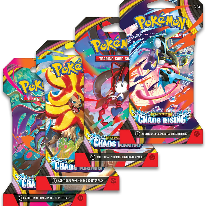 PRE-ORDER — Pokémon Mega Evolution: Chaos Rising Sleeved Booster